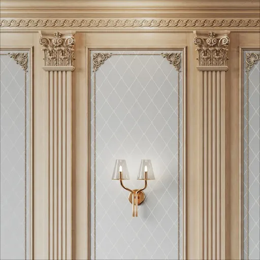 Oak Floral Acanthus Corner Onlay classic style